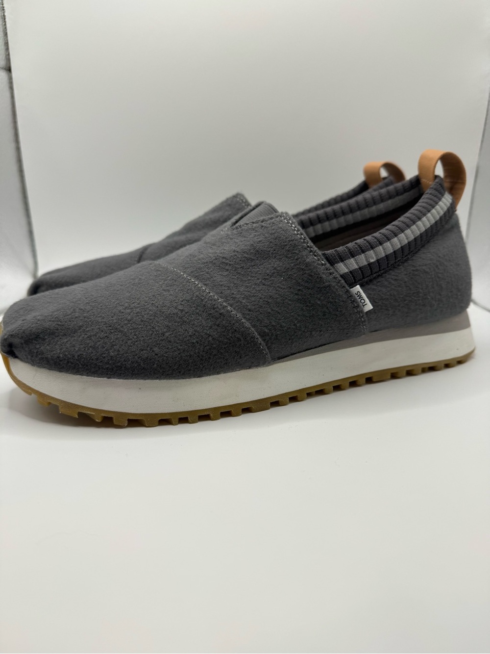 Toms Women’s Alpargata Resident 2.0 Heritage Charcoal Gray Slip-On Sneakers 10
